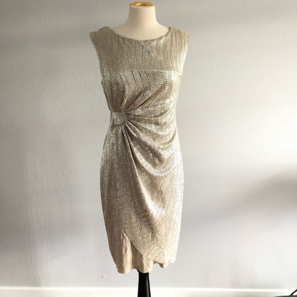 Gold metallic dress